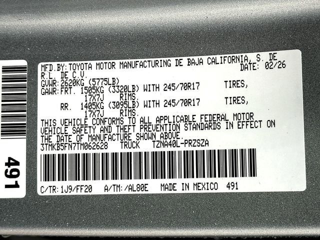 New 2026 Toyota Tacoma SR5 image 26