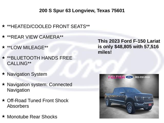 Used 2023 Ford F150 Lariat w/ Equipment Group 502A High image 25