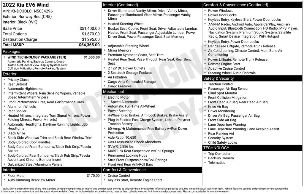 Used 2022 Kia EV6 Wind w/ Wind Technology Package image 15