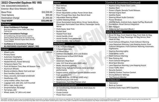 Used 2022 Chevrolet Equinox RS image 36