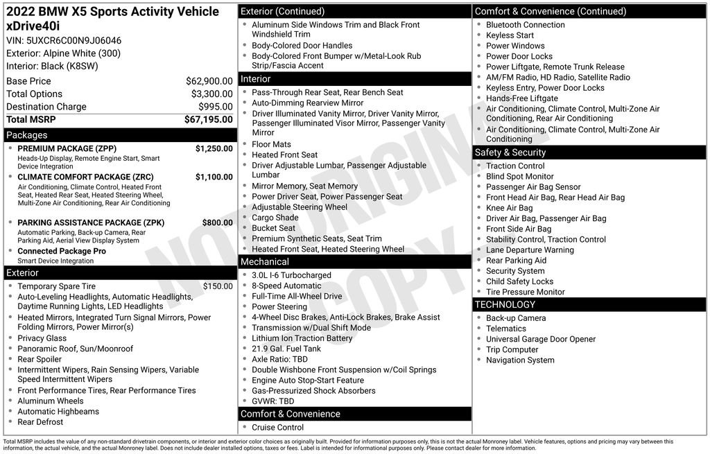 Used 2022 BMW X5 xDrive40i w/ Premium Package image 22