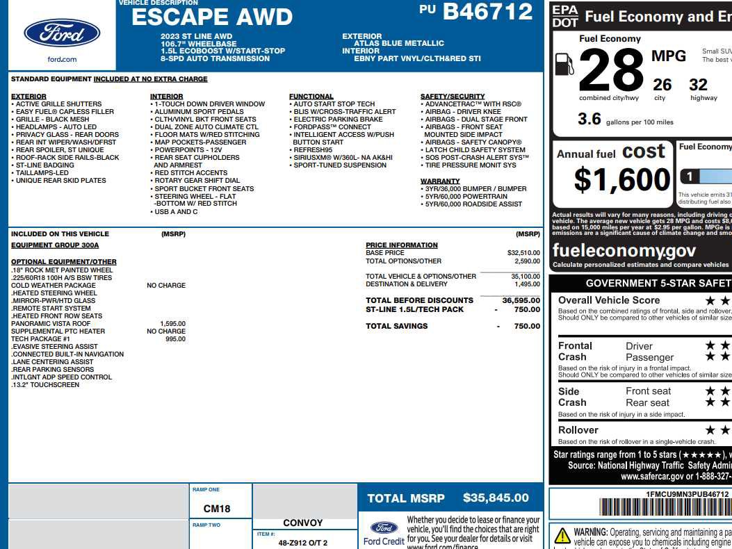 Used 2023 Ford Escape ST-Line w/ Tech Pack #1 image 2