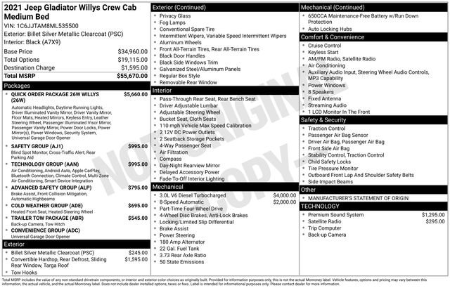 Used 2021 Jeep Gladiator Willys image 37