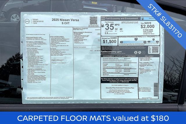 New 2025 Nissan Versa S w/ S Plus Package image 5