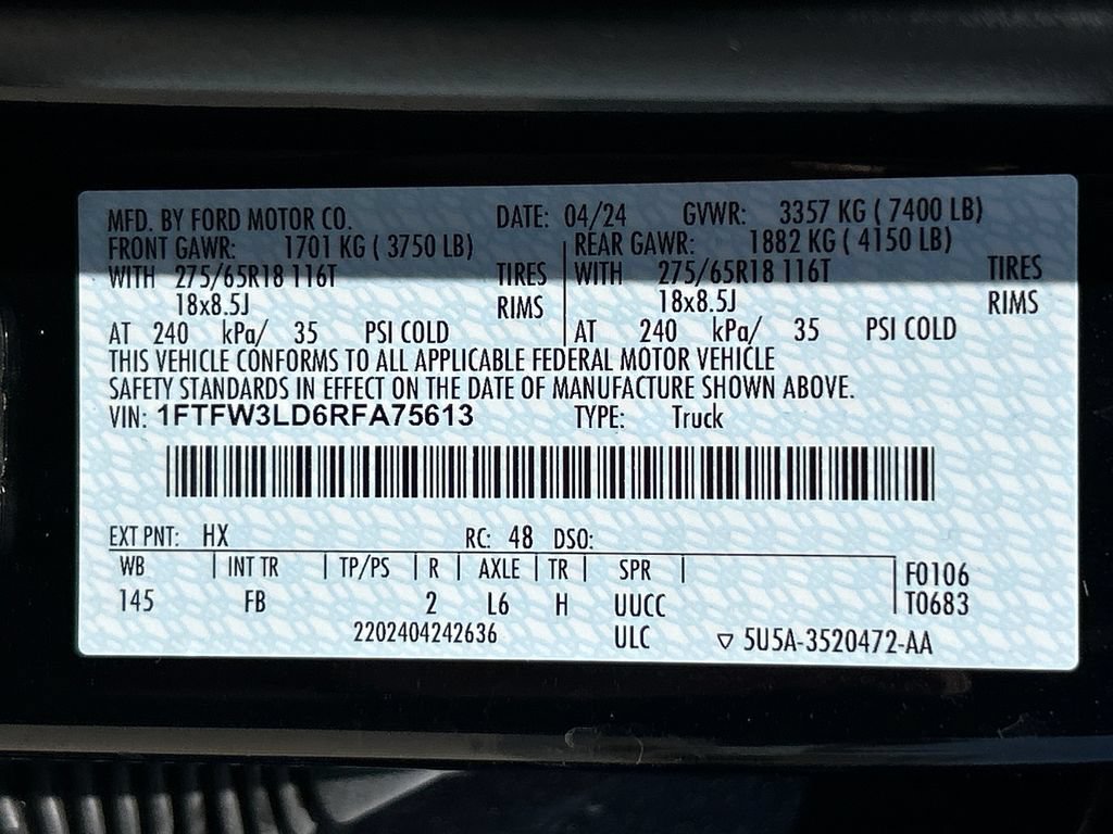 Used 2024 Ford F150 XLT w/ Equipment Group 302A MID AWD/4WD image 30