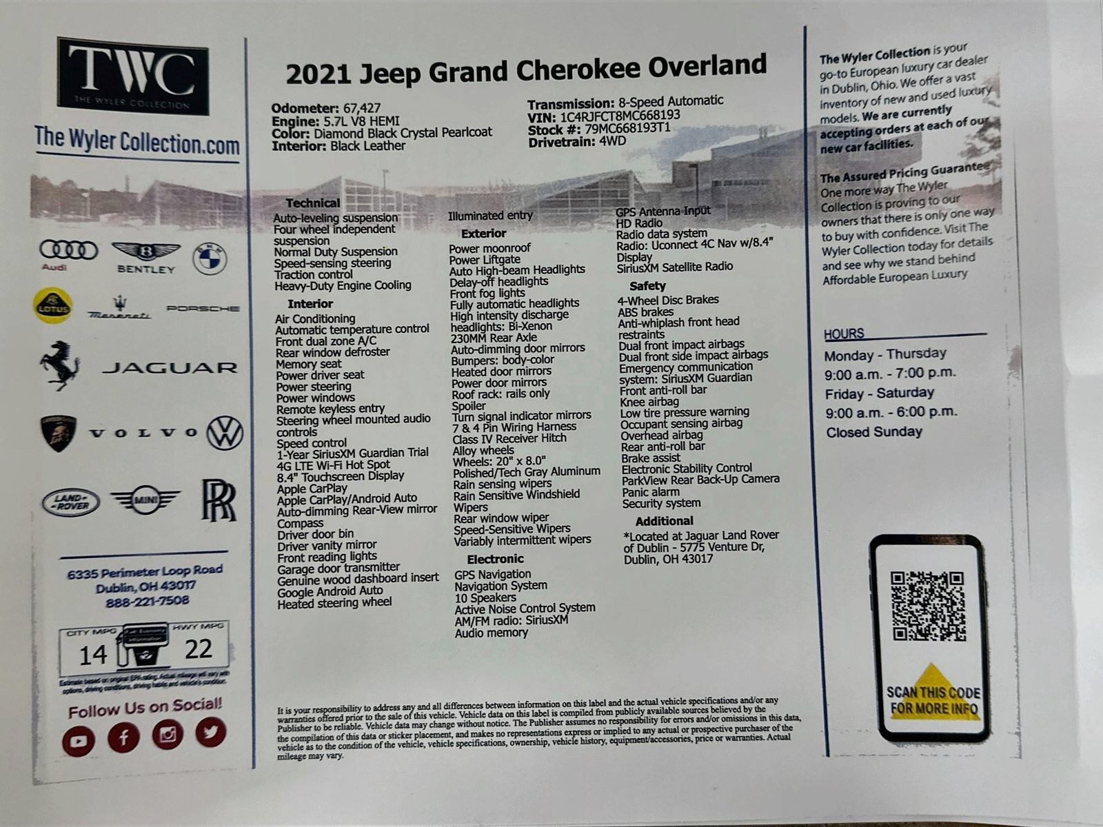 Used 2021 Jeep Grand Cherokee High Altitude AWD/4WD image 46
