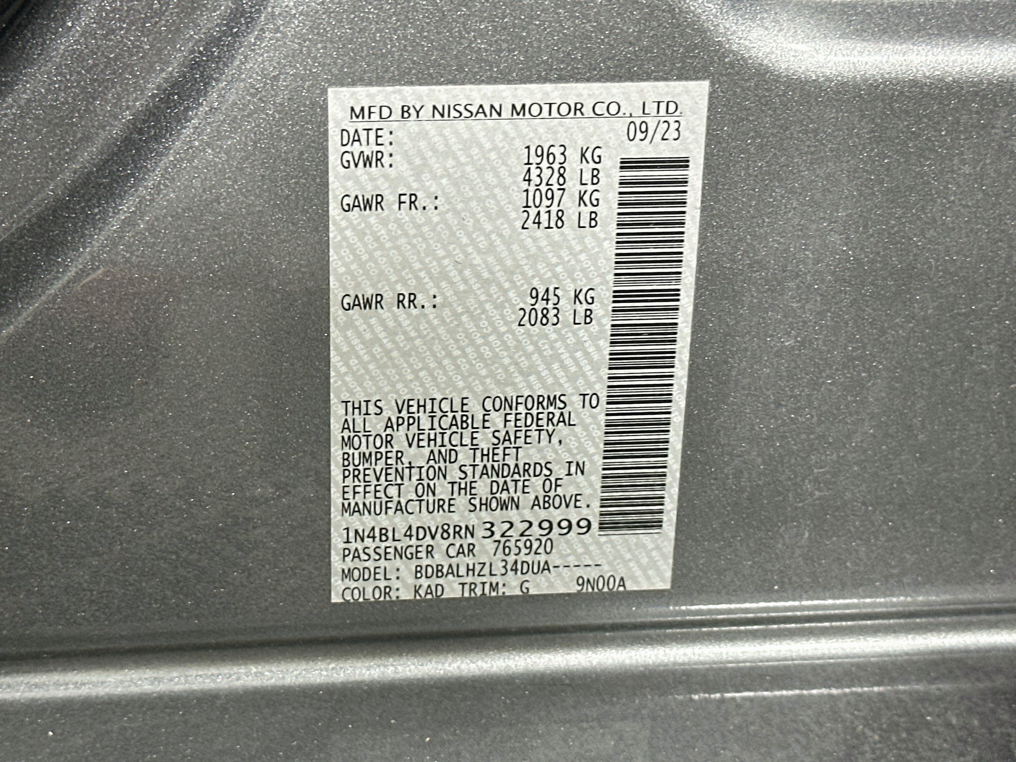 Used 2024 Nissan Altima 2.5 SV FWD image 12