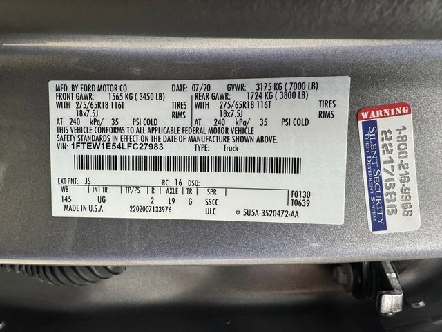 Used 2020 Ford F150 XLT w/ Equipment Group 302A Luxury image 33