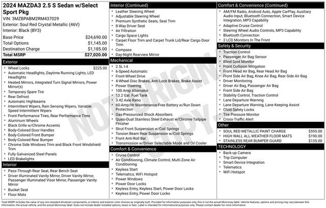 Used 2024 MAZDA MAZDA3 s image 51