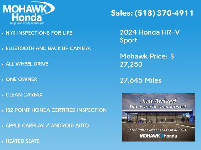 Certified 2024 Honda HR-V Sport image 4