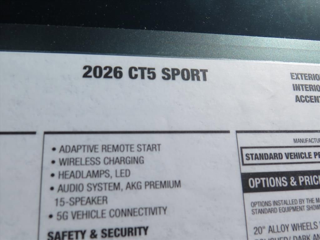 New 2026 Cadillac CT5 Sport image 10