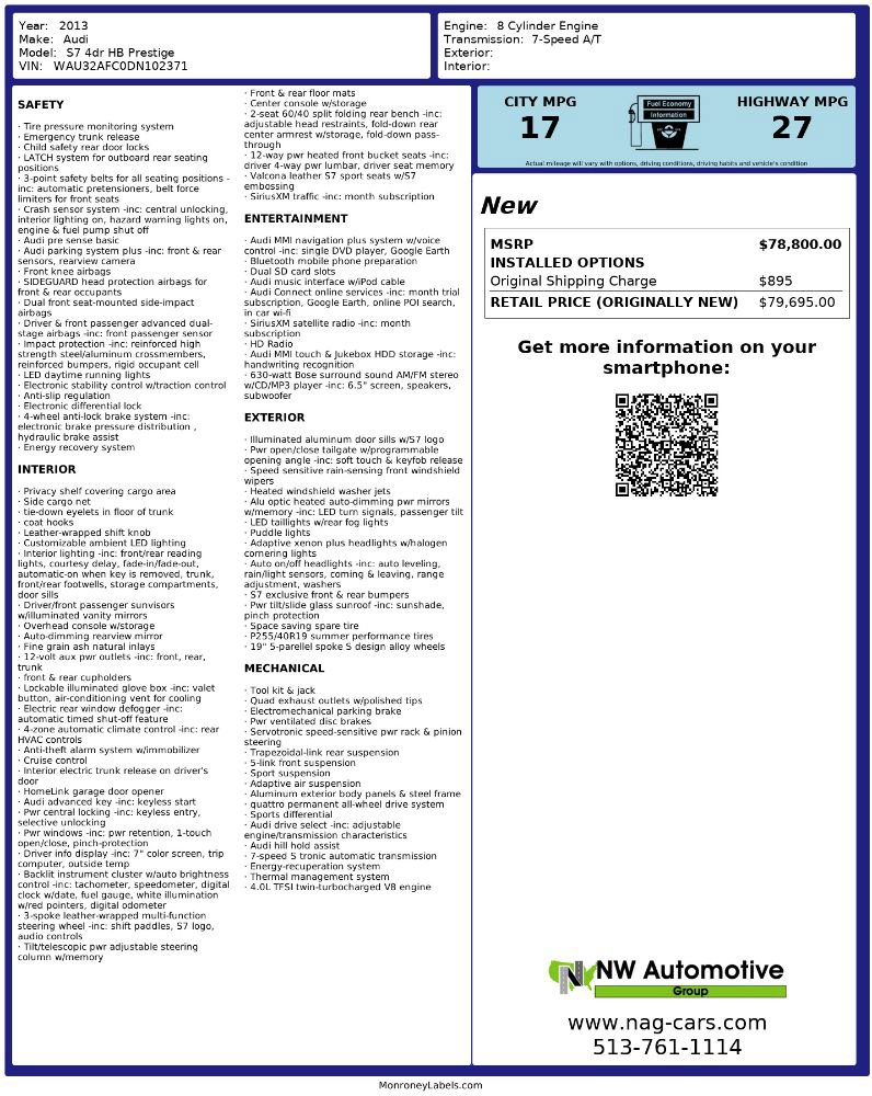 Used 2013 Audi S7 Prestige image 2