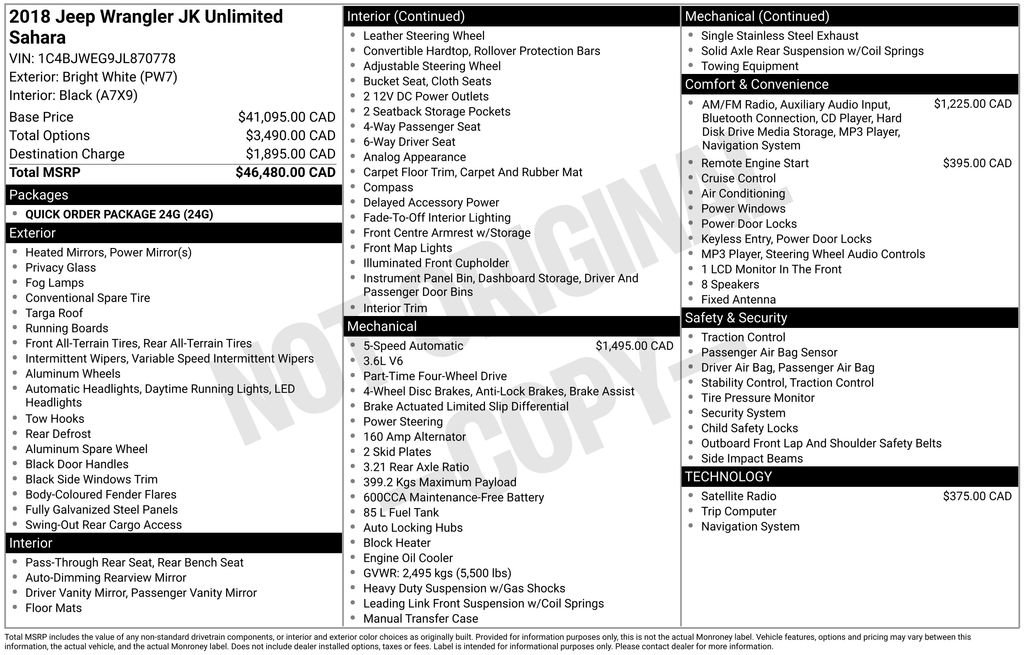 Used 2018 Jeep Wrangler Unlimited Sahara image 6