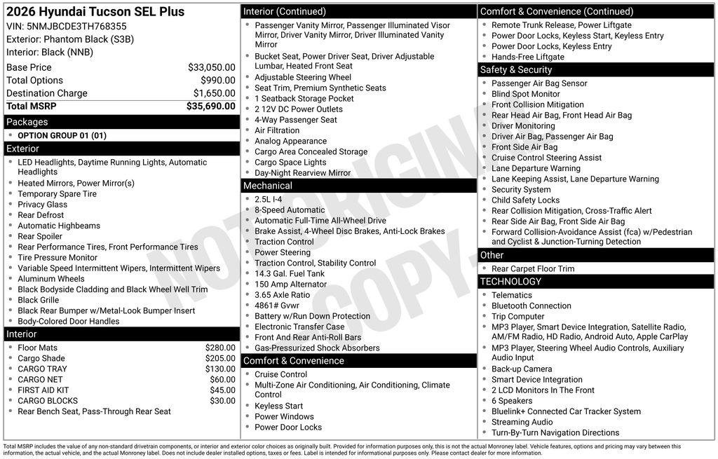 New 2026 Hyundai Tucson SEL Plus AWD/4WD image 17
