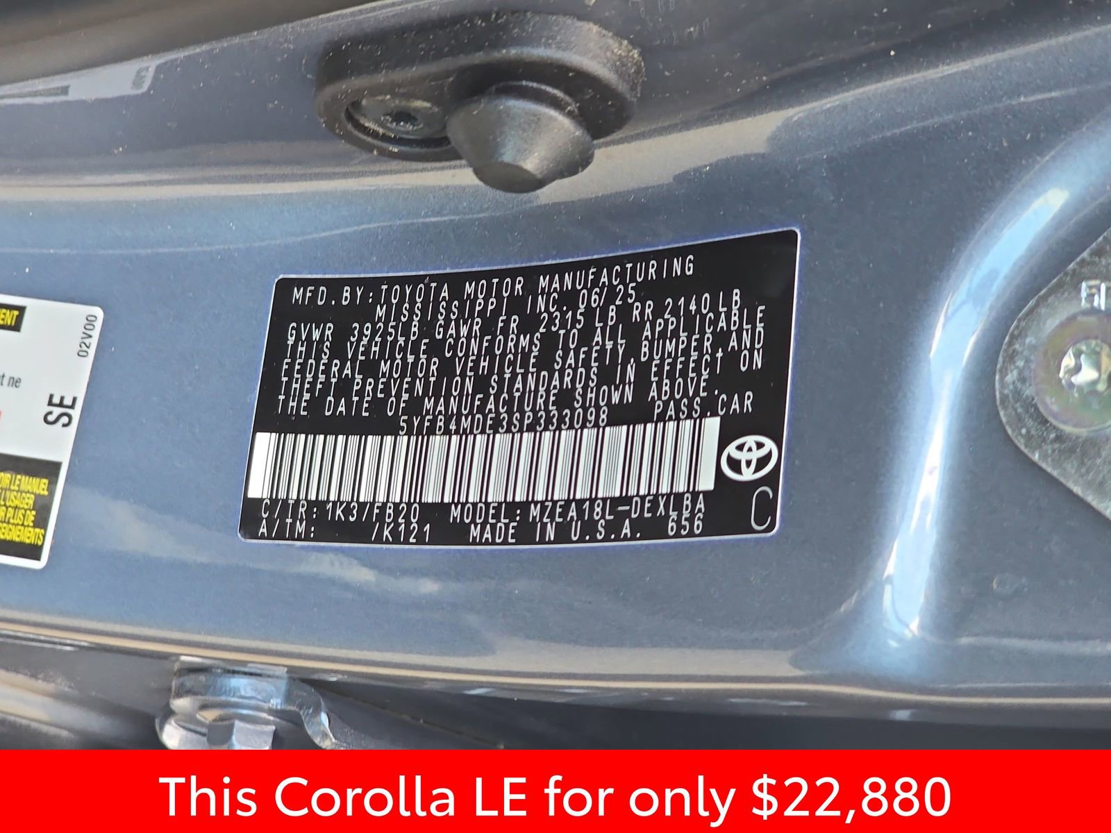Used 2025 Toyota Corolla LE w/ Convenience Package image 41
