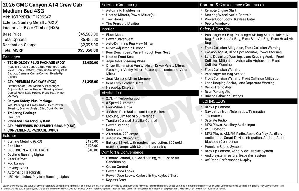 New 2026 GMC Canyon AT4 w/ Technology Plus Package AWD/4WD image 24
