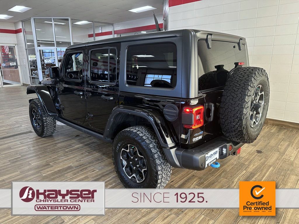 Certified 2021 Jeep Wrangler Unlimited Rubicon 4xe w/ Steel Bumper Group image 3
