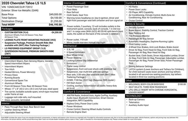 Used 2020 Chevrolet Tahoe LS RWD image 27