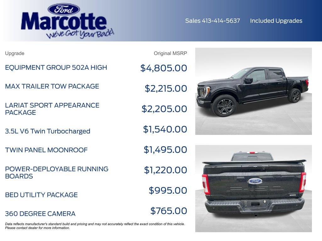 Used 2023 Ford F150 Lariat w/ Equipment Group 502A High AWD/4WD image 4
