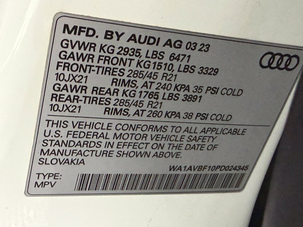 Used 2023 Audi Q8 Premium w/ Convenience Package AWD/4WD image 26
