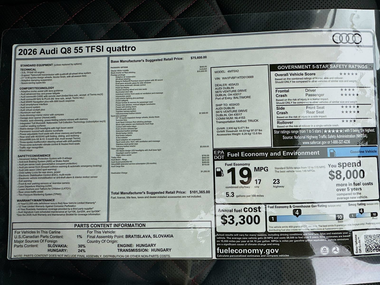 New 2026 Audi Q8 Prestige AWD/4WD image 9