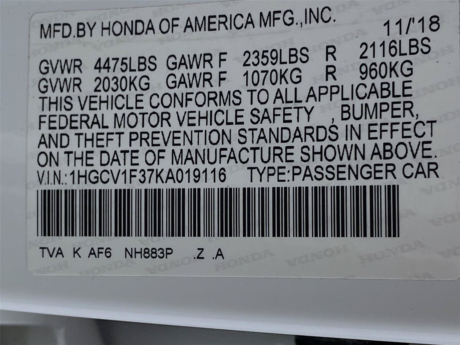 Used 2019 Honda Accord Sport image 33