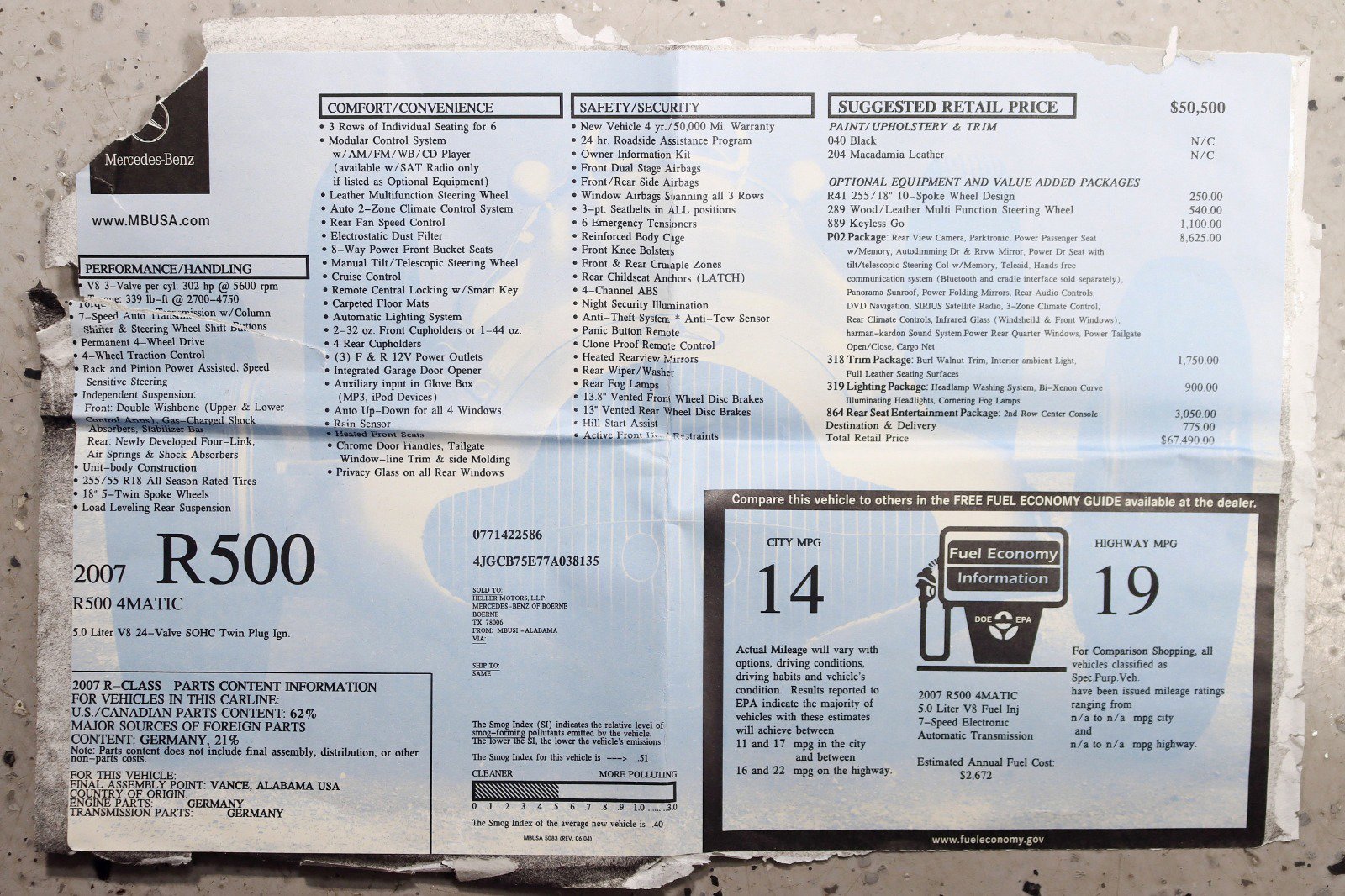 Used 2007 Mercedes-Benz R 500 4MATIC image 2