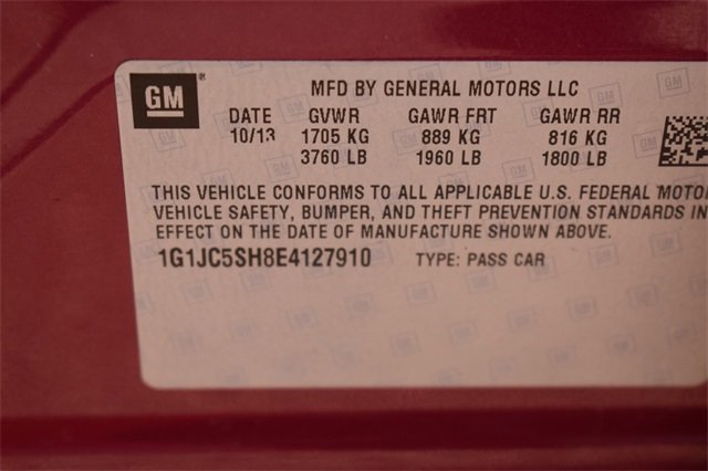 Certified 2014 Chevrolet Sonic LT w/ LT Promotional Package image 30