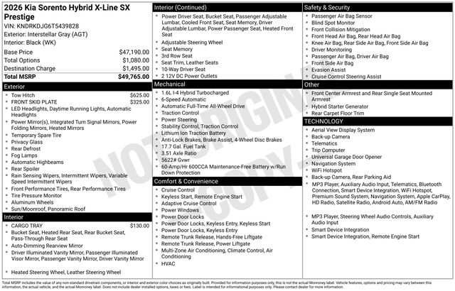 New 2026 Kia Sorento SX Prestige AWD/4WD image 2