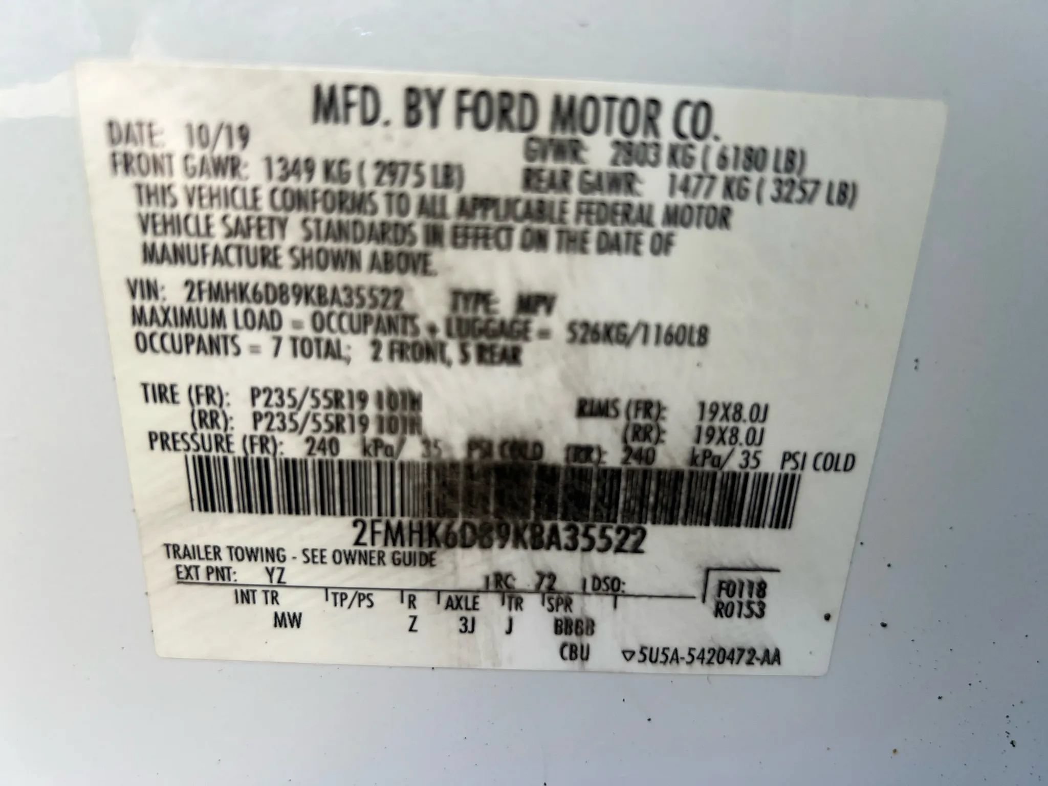 Used 2019 Ford Flex Limited AWD/4WD image 30