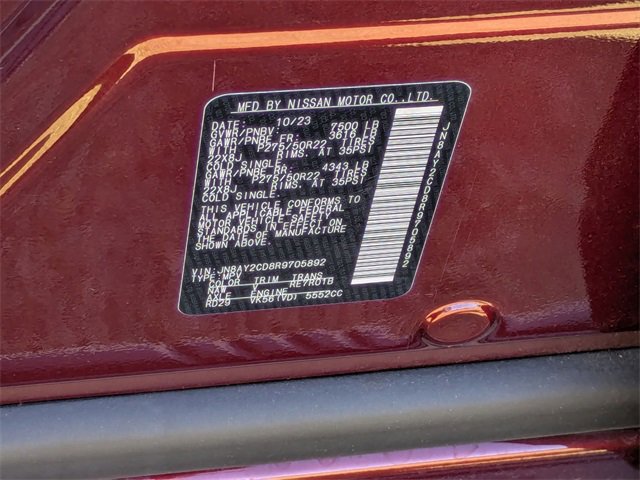 Used 2024 Nissan Armada Platinum w/ Cargo Package image 30