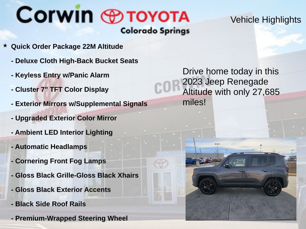 Used 2023 Jeep Renegade Altitude w/ Convenience Group I image 7