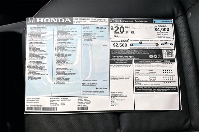 New 2026 Honda Ridgeline TrailSport+ image 22