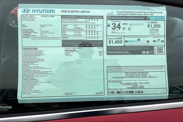 New 2026 Hyundai Elantra Limited image 14