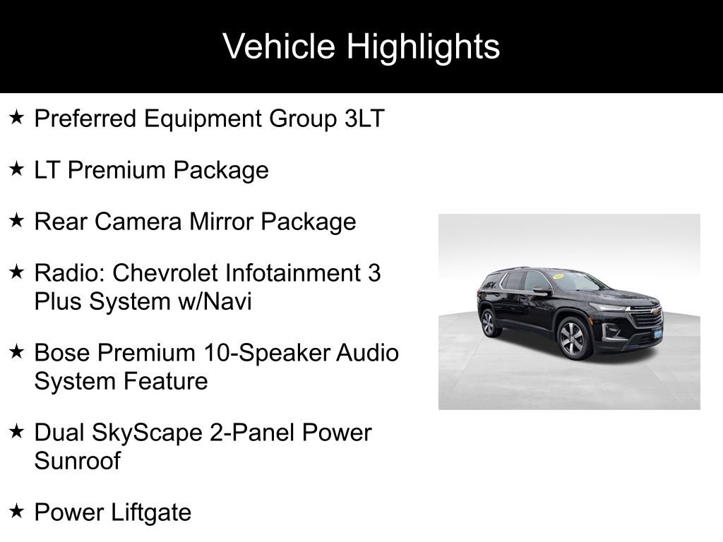 Used 2023 Chevrolet Traverse LT w/ LT Premium Package image 2