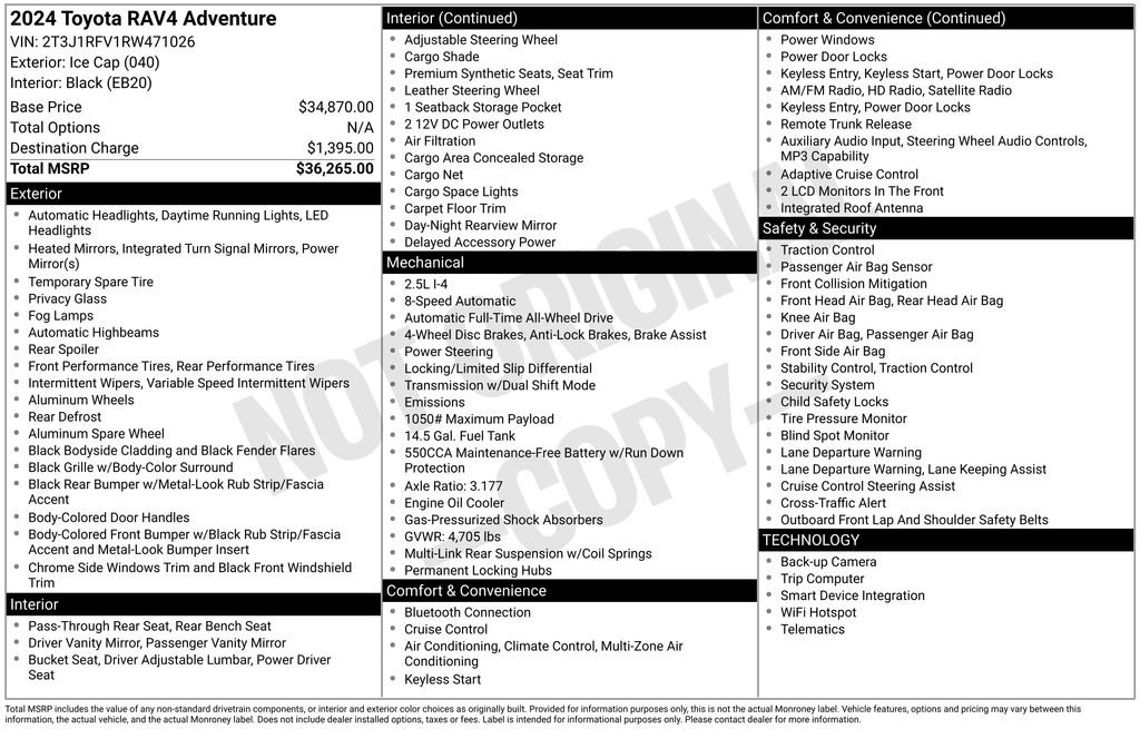 Used 2024 Toyota RAV4 Adventure AWD/4WD image 25