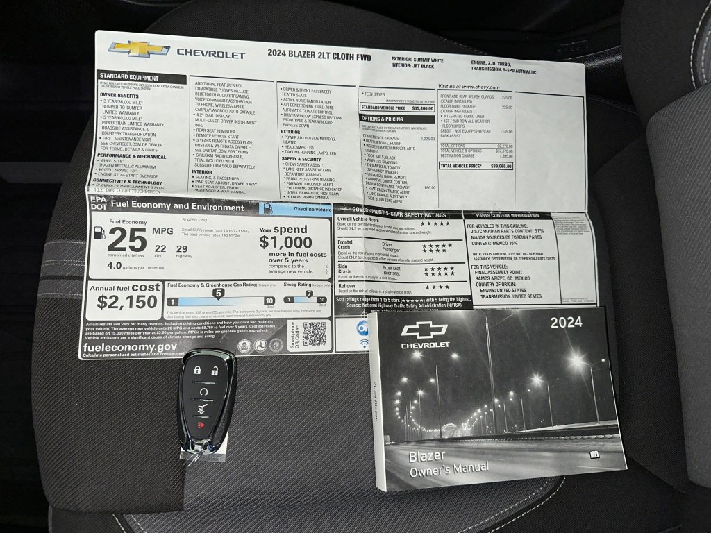 Certified 2024 Chevrolet Blazer LT w/ Convenience Package image 17