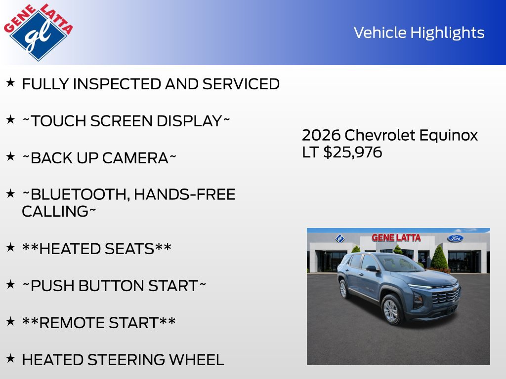 Used 2026 Chevrolet Equinox LT w/ LPO, Floor Liner Package FWD image 31
