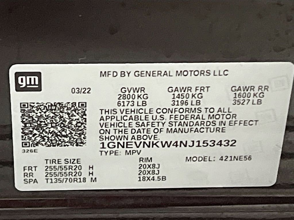 Used 2022 Chevrolet Traverse High Country w/ LPO, Floor Liner Package image 35