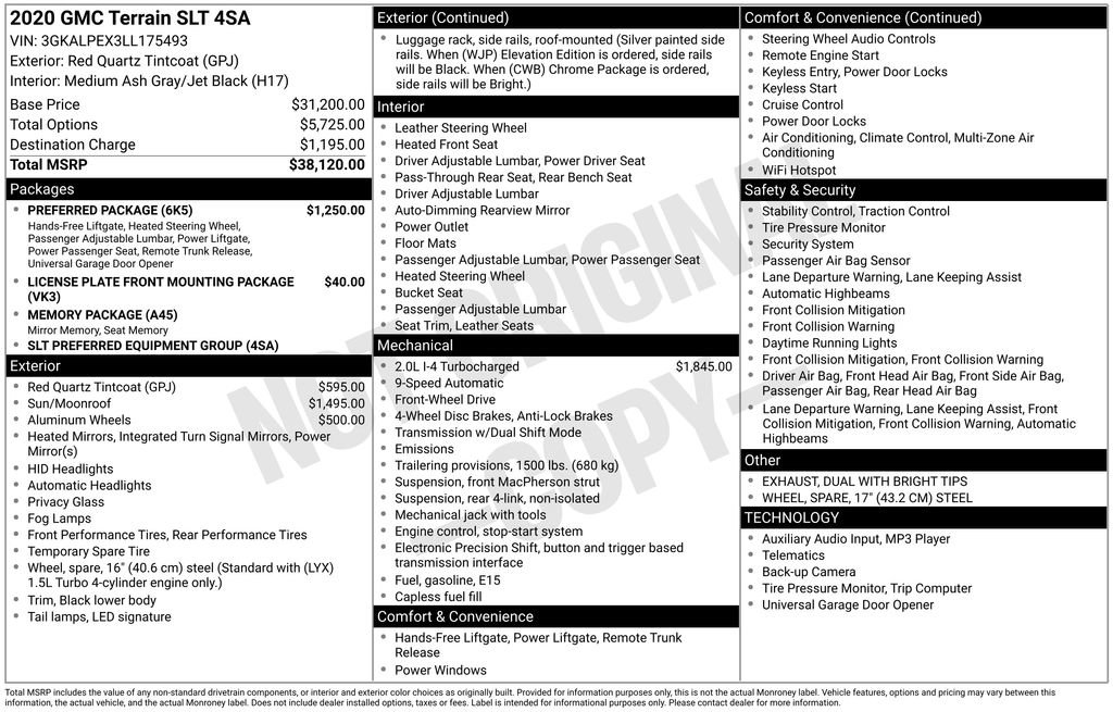 Used 2020 GMC Terrain SLT w/ Preferred Package image 15