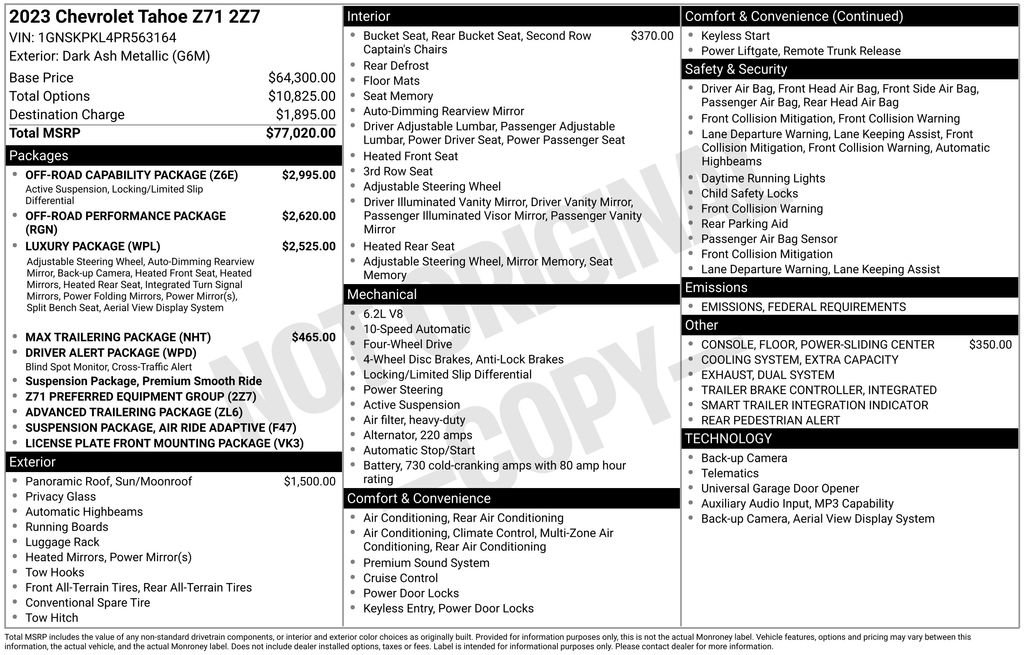 Certified 2023 Chevrolet Tahoe Z71 w/ Off-Road Capability Package image 3