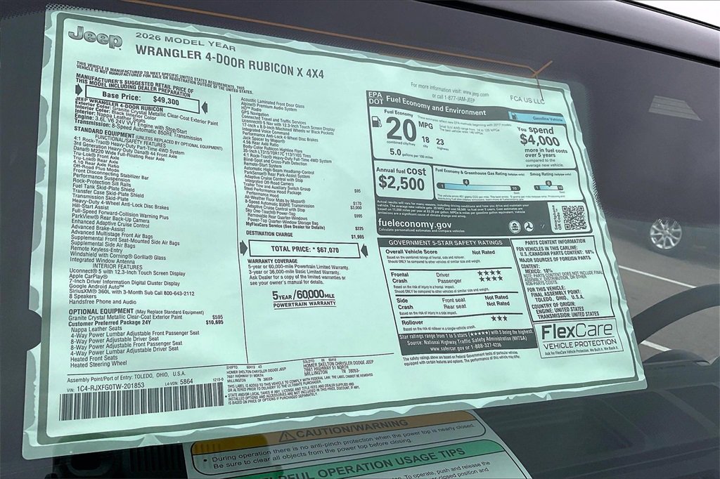 New 2026 Jeep Wrangler Unlimited Rubicon image 14