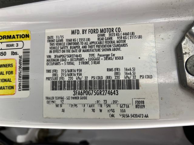 Used 2016 Ford Fusion S image 27