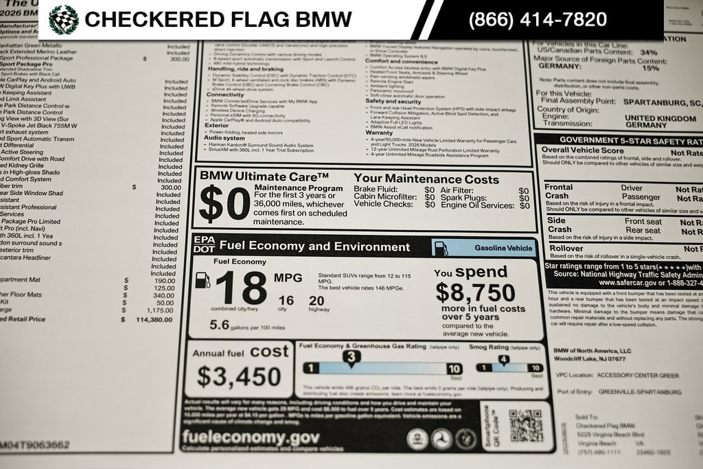 New 2026 BMW X7 M60i w/ M Sport Professional Package image 43
