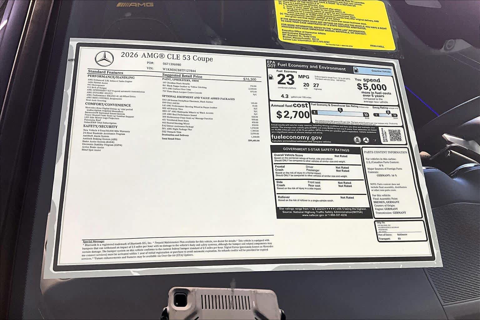 New 2026 Mercedes-Benz CLE 53 AMG 4MATIC Coupe image 18