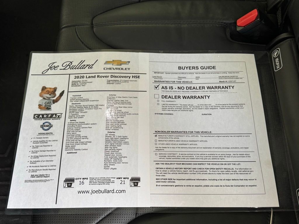 Used 2020 Land Rover Discovery HSE image 45