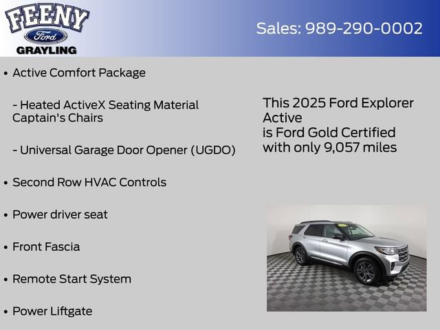 Certified 2025 Ford Explorer Active w/ Active Comfort Package AWD/4WD image 12