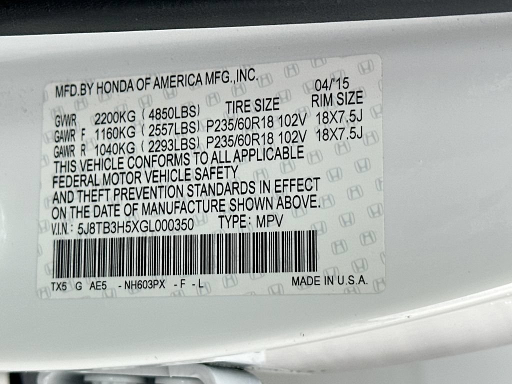 Used 2016 Acura RDX FWD w/ Technology Package image 27
