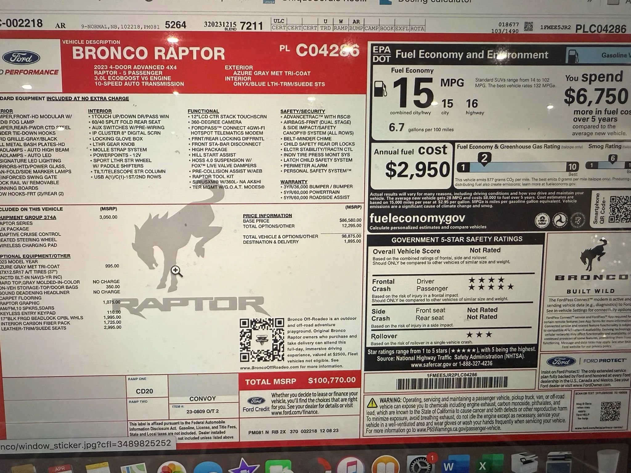 Used 2023 Ford Bronco Raptor image 23