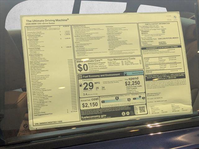 New 2026 BMW 330i xDrive Sedan w/ M Sport Package image 18